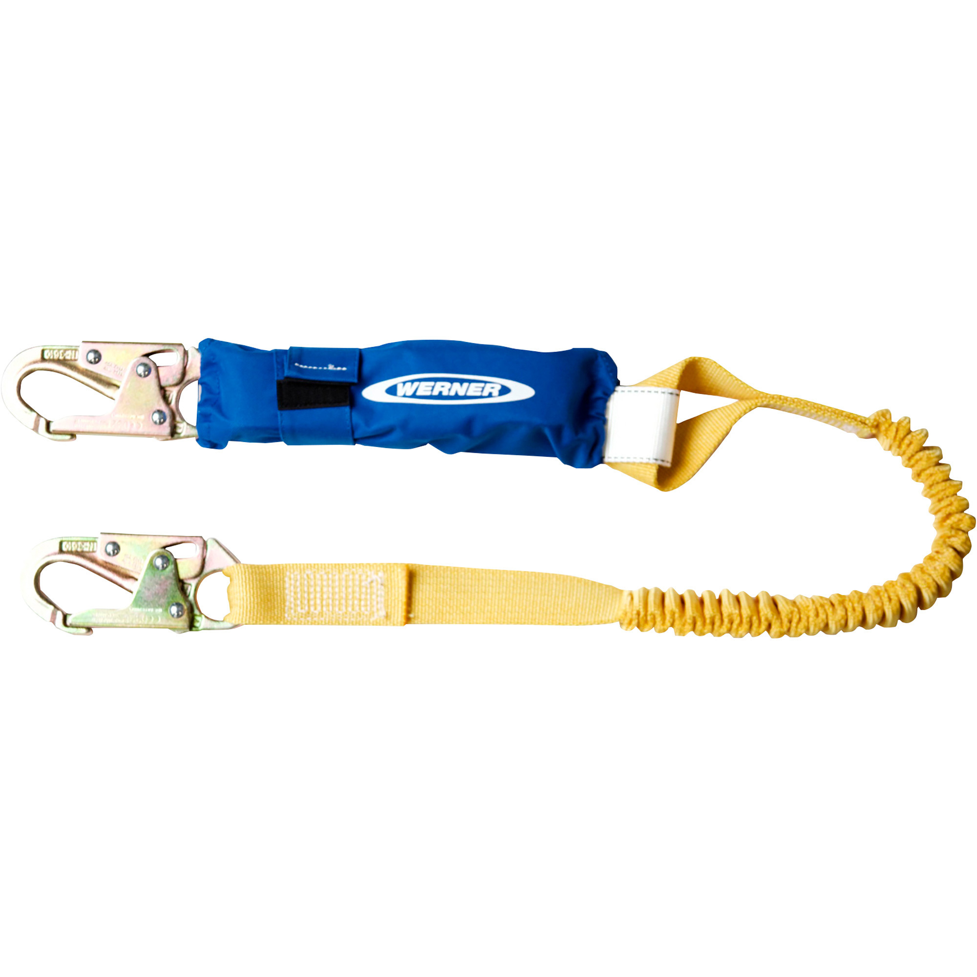 Werner DCELL Shock Pack, 6ft. Elastic Web Lanyard and BigHead Safety Hook, Model# C341100